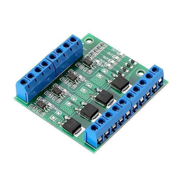 ANMBEST 4-Channel MOSFET Trigger Switch Module - 400W PWM Control for 3.7-27V, 10A Power Management