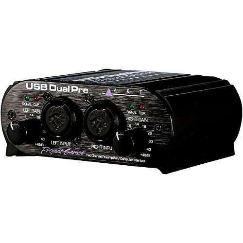 ART USB Dual Pre Two Channel Preamplifier - High-Quality Computer Interface (Black)