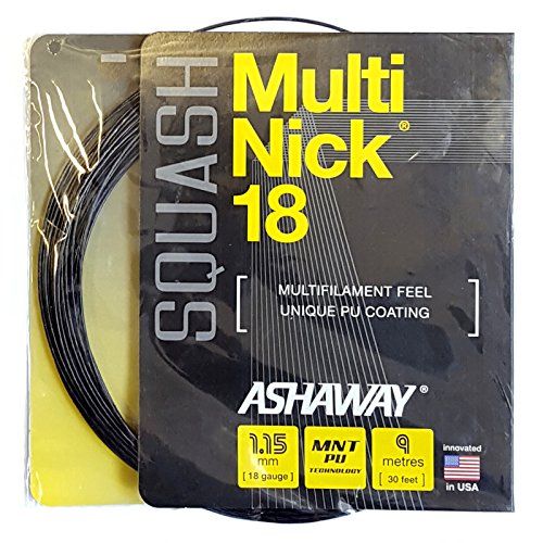 ASHAWAY MultiNick 18 Squash String - High Performance & Durability for Serious Players