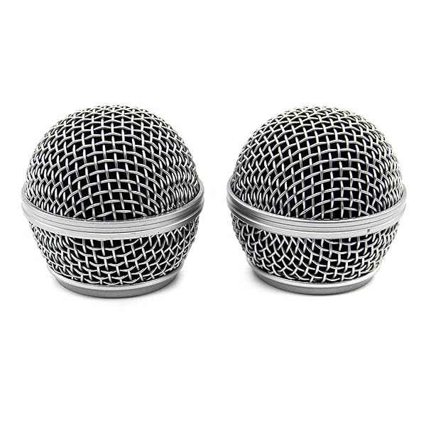 2 Pack Microphone Grill for SM58, BETA58, & More - Perfect Replacement for Clear Sound