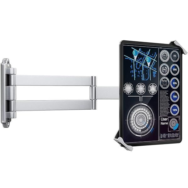 "AboveTEK Tablet Wall Mount: Secure & Adjustable Holder for 7-11" Tablets - iPad, Galaxy Tab, Fire - Anti-Theft Lock & Swivel Arm"