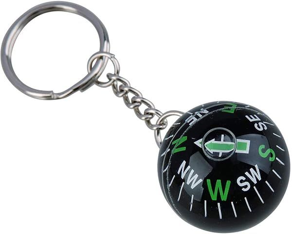 Munkees Ball Compass Keychain: Essential Outdoor Tool for Hiking, Camping & Kids Navigation