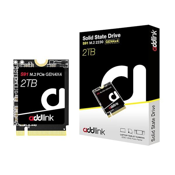 Addlink S91 2TB NVMe SSD: 5000 MB/s Speed for Steam Deck, ROG Ally & Laptops - High Performance PCIe Gen4x4