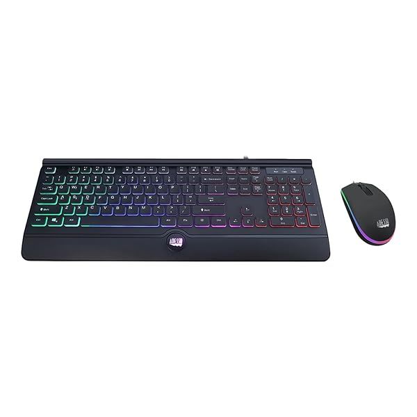 Adesso Backlit Gaming Keyboard & Mouse Combo - USB, Black | Ultimate Gaming Experience