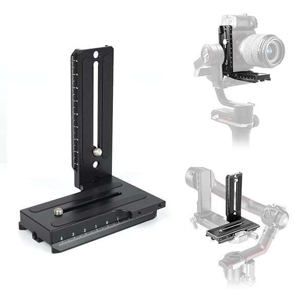 Quick Release Plate for DJI Ronin RSC2/RS2/RS3 & Zhiyun Weebill S - Akeipho L Bracket Vertical Mount for DSLR, Tripod & Monopod