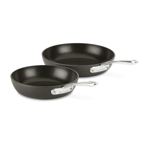 All-Clad Essentials Nonstick Fry Pan Set: 8 & 10.5 Inch, Oven Safe Cookware for Perfect Cooking