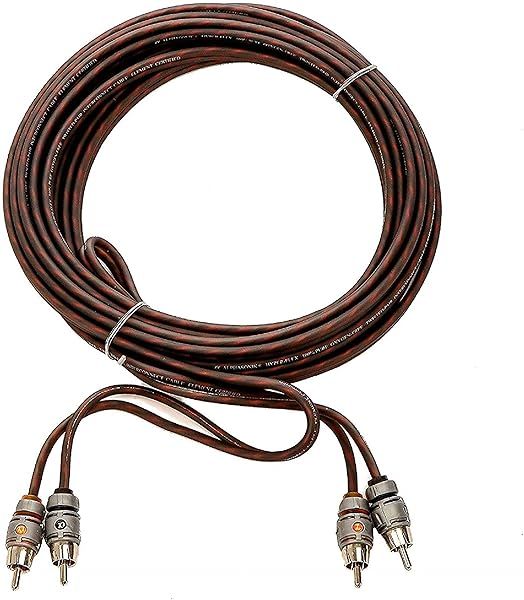 Alphasonik 15ft Premium RCA Audio Cable - Hyper-Flex, X-Radial Twist, Element Certified for Versatile Use