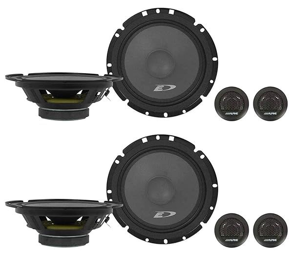 "Alpine SXE-1751S 6.5" Component Speakers - 220 Watt Car Audio Upgrade"