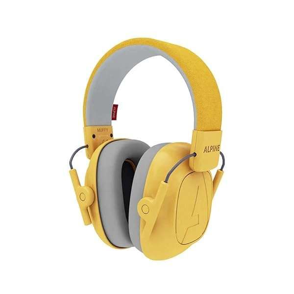 Alpine Muffy Kids: Certified Noise Cancelling Headphones for Kids - 25dB Sensory Aid in Yellow