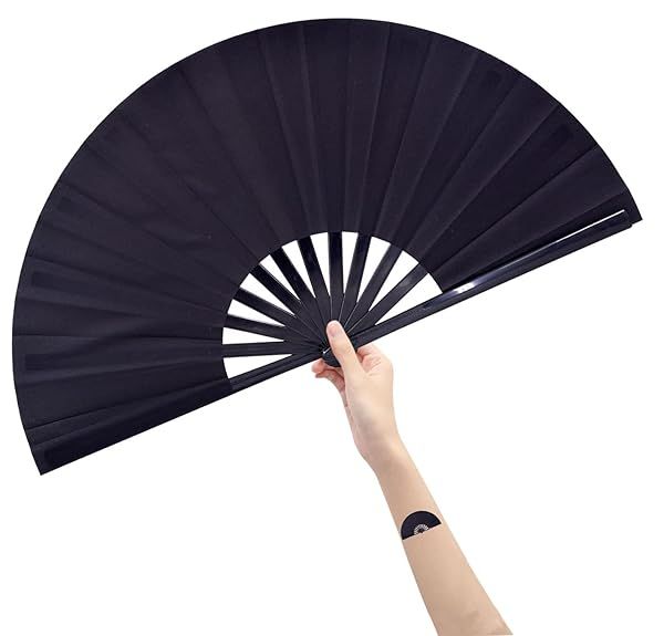 Shop Amajiji Large Folding Fan - Elegant Chinese/Japanese Hand Fan for Women | Perfect Gift & Dance Accessory