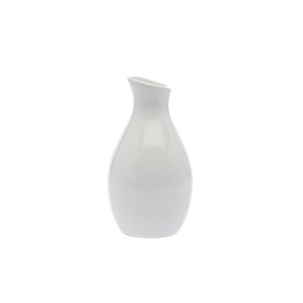 "Buy American METALCRAFT BVJGG4 3-7/8" High White Ceramic Jug Vase - Perfect Home Decor Accent"