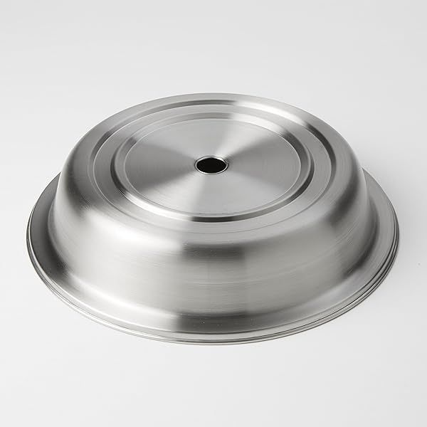 "American Metalcraft PC1062E Round Plate Cover - 10.375" to 10.625" with English-Style Foot"