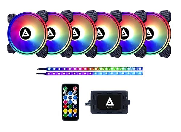 Upgrade Your PC: Apevia ET62-RGB 120mm Silent RGB Fan with Remote & Magnetic LED Strips - 28 LEDs & Anti-Vibration Pads