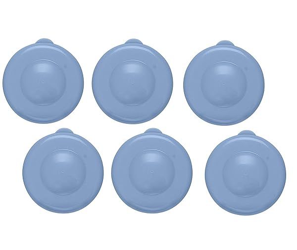 AquaNation Dew Cap Replacement 55mm Snap On Crown Top for 3 & 5 Gallon Water Bottles Leak Proof Reusable BPA-Free Jug Lids 6 Pack