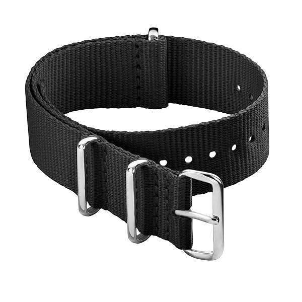 Shop Archer Classic Military Nylon Watch Strap - Black 20mm | Durable & Stylish