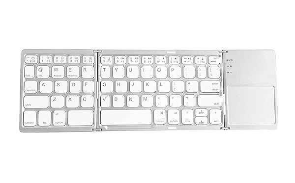 Buy Ares Ultra Slim Pocket Bluetooth Keyboard with Touchpad - Foldable & Wireless (Silver)