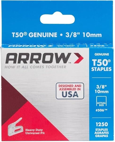 "Buy Arrow Fastener 50624SPTP 3/8" T50 Staples - Durable & Reliable for All Your Stapling Needs"