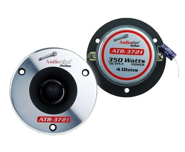 Upgrade Your Sound: Audiopipe 350W 4 Ohm Titanium Super Bullet Tweeters ATR-3721