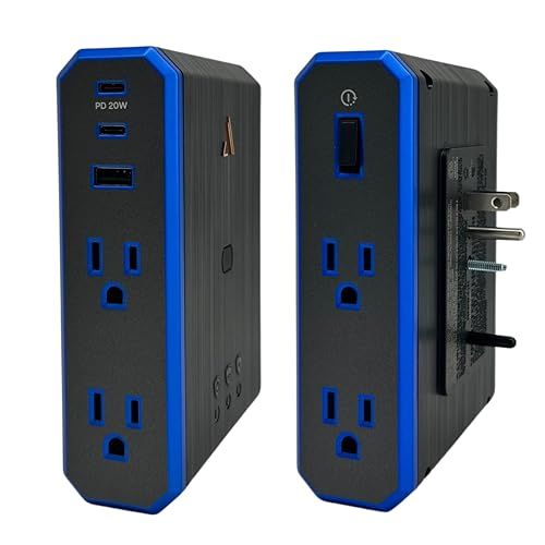 Austere V Series Outlet Extender: 4-Outlet Surge Protector with USB-C & A, 3000 Joules Protection, 5-Year Guarantee