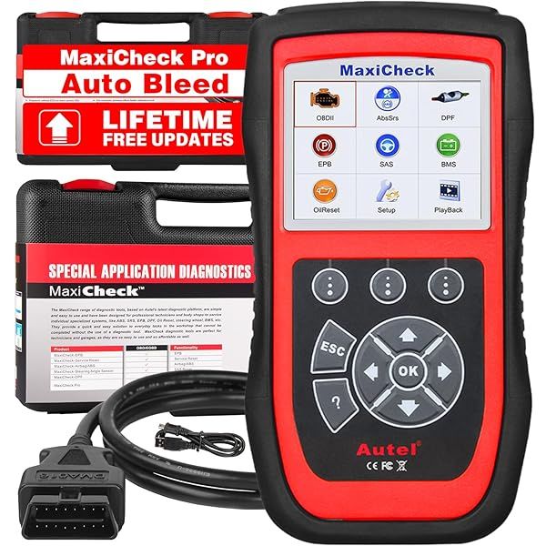 Autel MaxiCheck PRO: Advanced ABS Brake Bleed & OBDII Diagnostics Tool for Specific Vehicles - Free Updates Included!