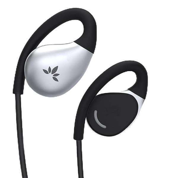 Avantree Resolve Open-Ear Earbuds: 3.5mm AUX Wired Headphones with Mic & Volume Control for Medium-Large Ears