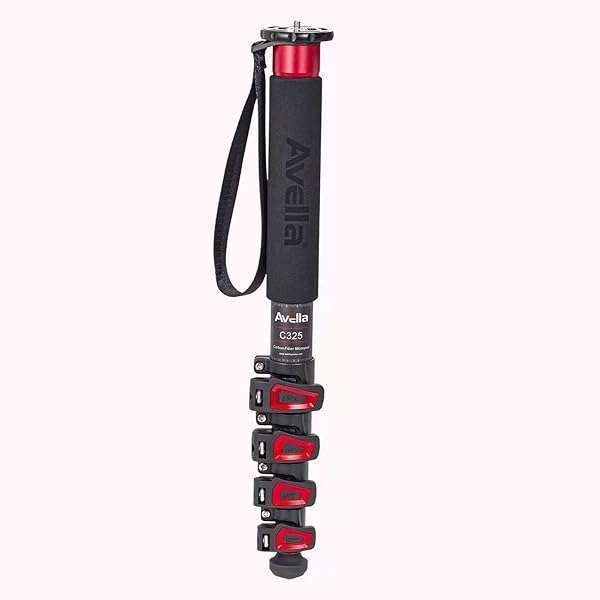 "Avella C325 58" Carbon Fiber Monopod for Canon, Nikon, Sony DSLR - Lightweight & Durable"