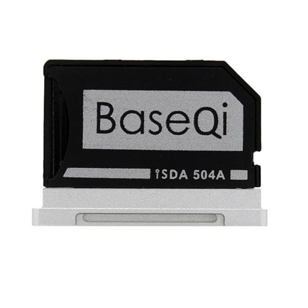 "BASEQI FBA iSDA504ASV Aluminum MicroSD Adapter for MacBook Pro 15" Retina (2013-2015) - Fast & Reliable Storage Solution"