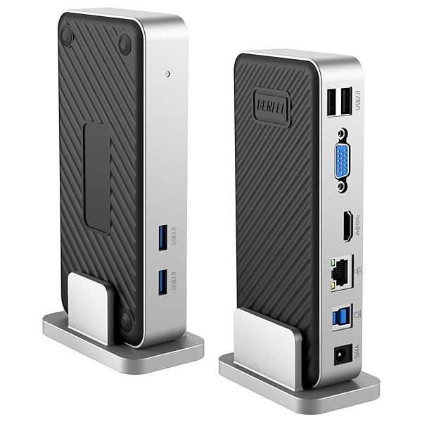 BENFEI USB 3.0 Universal Docking Station for Dual Monitors HDMI VGA Compatible with Mac Windows USB 3.0 USB-C Gigabit Ethernet 4 USB Ports
