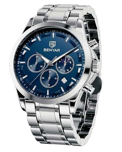 BENYAR Men's Analog Quartz Chronograph Watch - Stylish, Waterproof, Luminous & Elegant Gift for Him
