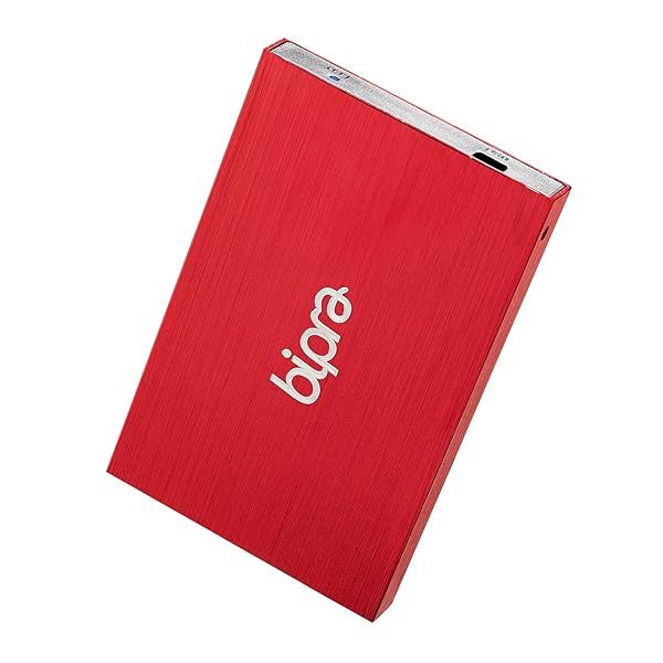 Buy BIPRA 500GB Slim USB 2.0 External Hard Drive - Red, Portable & Fast FAT32 Storage