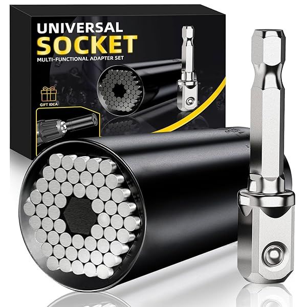 BOGRAND Universal Socket Tools Set for Men Gifts Cool Gadgets with Power Drill Adapter Perfect for Father's Day Birthday Handyman