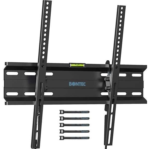 "BONTEC Low Profile Tilt TV Wall Mount for 23-60" TVs - Ultra Slim, 99LBS Capacity, VESA 400x400mm, Fits 16" Studs"