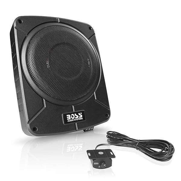 Upgrade Your Sound: BOSS Audio BAB10 10-Inch Amplified Car Subwoofer - 1200W Power, Low Profile & Remote Control for Limited Space