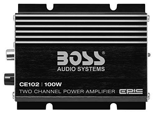 Upgrade Your Sound: BOSS CE102 2 Channel Car Amplifier - 100W Class A/B Full Range Performance