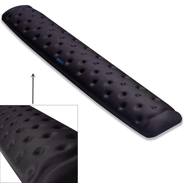 BRILA Memory Foam Keyboard Wrist Rest Pad - Ergonomic Support for Gaming & Office Use, Non-Slip Design for Pain Relief