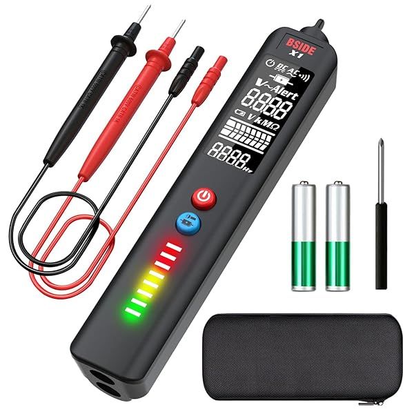 BSIDE EBTN LCD Voltage Detector: Non-Contact AC Tester Pen with Adjustable Sensitivity & Dual Range 6V-1000V