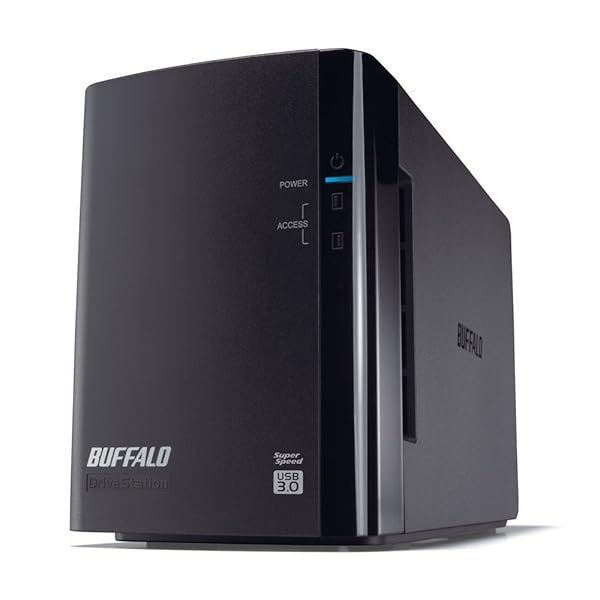 BUFFALO DriveStation Duo 8TB External Hard Drive - TAA Compliant, USB 3.2, 2-Bay Storage Solution