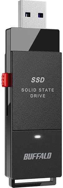 BUFFALO 1TB External SSD - 600MB/s USB-C & USB-A - Fast Storage for PS4/PS5, Windows & Mac - SSD-PUT1.0U3B