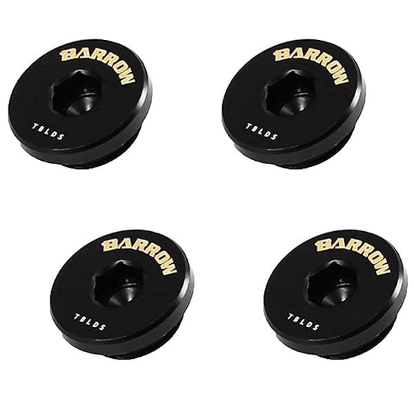 "Barrow G1/4" Thin Stop Plug Fitting - Black Internal Hex Socket, 4-Pack for Optimal Performance"