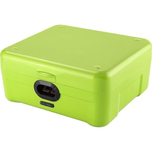 Barska AX12458 iBox Dual Biometric Secure Device Lock Box Security Safe Green Standard for Ultimate Protection and Peace of Mind