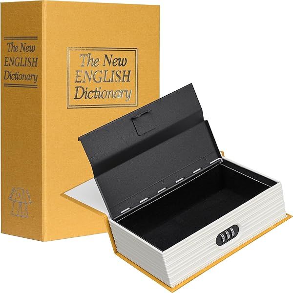 Barska Portable Diversion Book Safe: Secret Hidden Storage Lock Box with Combo Dictionary