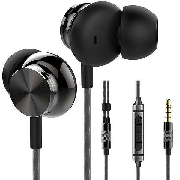 Betron BS10 Wired Earphones: Noise-Isolating, Bass-Driven Sound, Microphone & Volume Control, Ergonomic Design