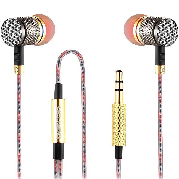 Betron YSM1000 Earphones: Tangle-Free Wired 3.5mm Noise-Isolating In-Ear Headphones with Case