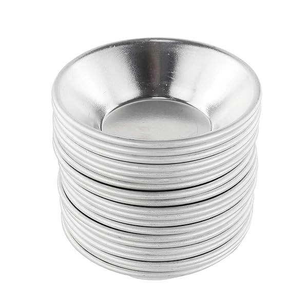 Bezall 20Pcs Egg Tart Molds - Mini Aluminium Tart Pans for Baking Cupcakes & Puddings