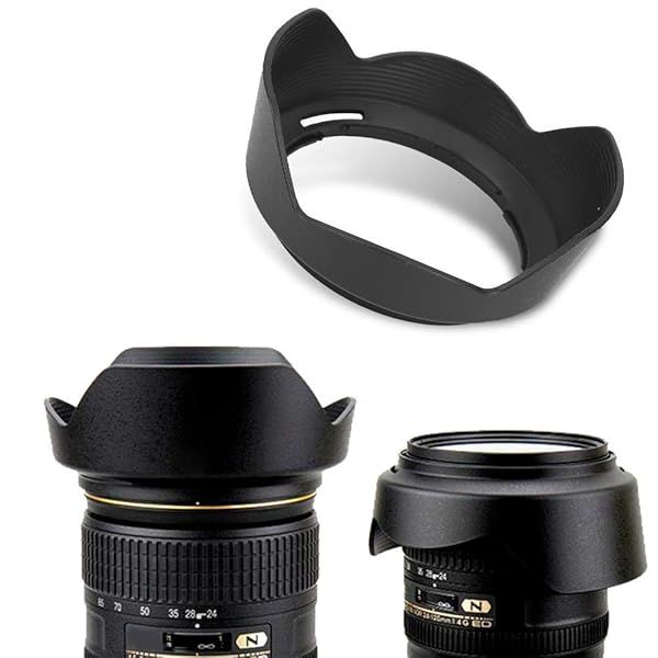 Bindpo HB-53 Lens Hood for Nikon AF-S 24-120mm f/4G ED VR - Rainproof Sunshade Replacement