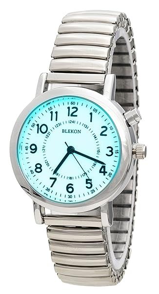 Shop Blekon Women's Light Up Dial Watch - 33mm Metal Case, Glossy Expansion Band, Stylish Analog Display