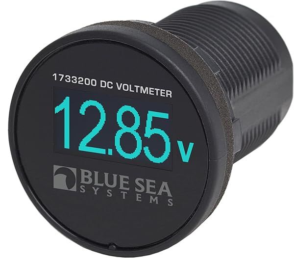 Blue Sea Systems 1733200 Mini OLED DC Voltmeter: Compact & Reliable Voltage Monitoring