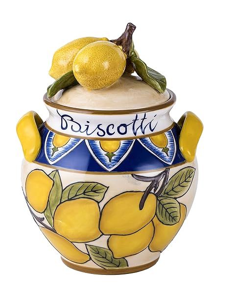 Shop Blue Sky Ceramics Lemon Cookie Jar - Stylish Multi-Color Storage for Your Kitchen
