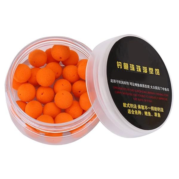 30pcs 10/12mm Carp Fishing Bait Foam Pellets - Orange Sweet Boilies & Floating Beads for Effective Carp Angling