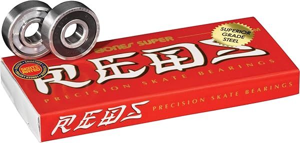 Buy Bones Super Reds Skateboard Bearings 8 Pack - Smooth Performance & Durability